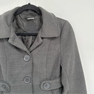 Jou Jou Gray Wool Blend Peacoat